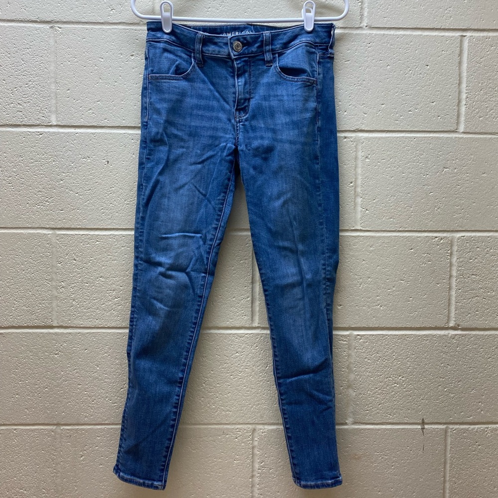 American Eagle Next Level Stretch Blue Skinny Jeans Size 6